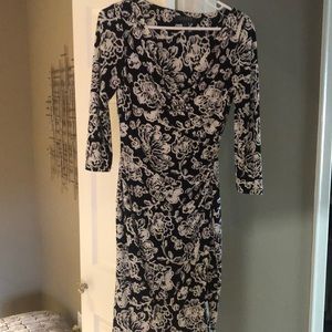 Ralph Lauren black cream dress